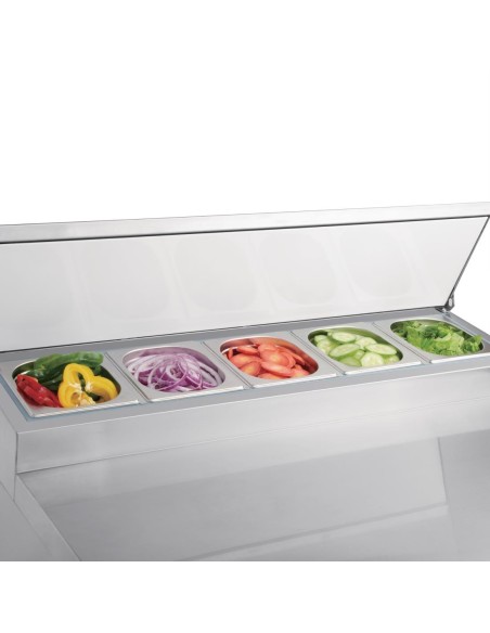 Comptoir réfrigéré 254L Polar Série G - Préparation pizzas & salades