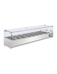Saladette réfrigérée Polar Série G 8x GN1/4 - inox