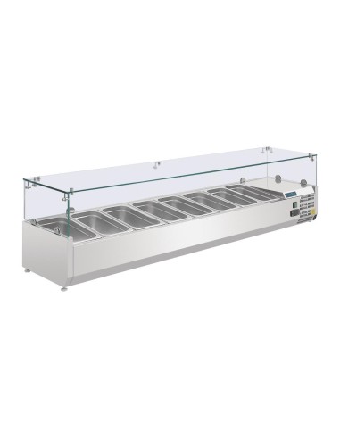Saladette réfrigérée Polar Série G 8x GN1/4 - inox