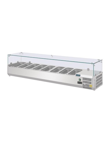 Saladette réfrigérée Polar Série G 8x GN1/4 - inox