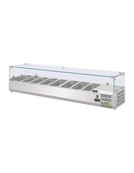 Saladette réfrigérée Polar Série G 8x GN1/4 - inox