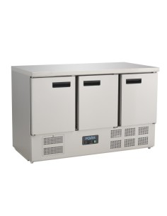 Table réfrigérée 3 portes 368L Polar Série G - Inox
