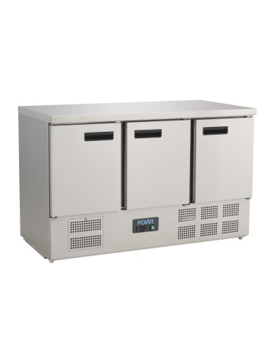 Table réfrigérée 3 portes 368L Polar Série G - Inox
