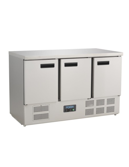 Table réfrigérée 3 portes 368L Polar Série G - Inox