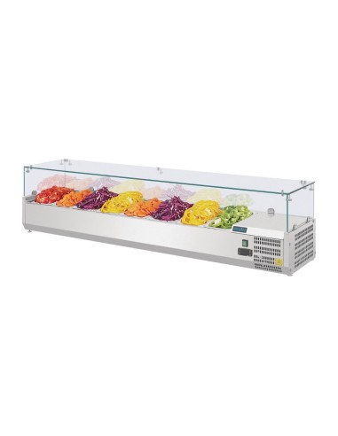 Saladette réfrigérée Polar Série G 8x GN1/4 - inox