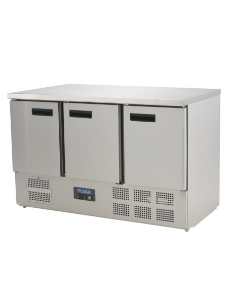 Table réfrigérée 3 portes 368L Polar Série G - Inox