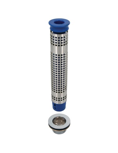 Bonde 70mm avec tube de surverse et filtre - 250mm