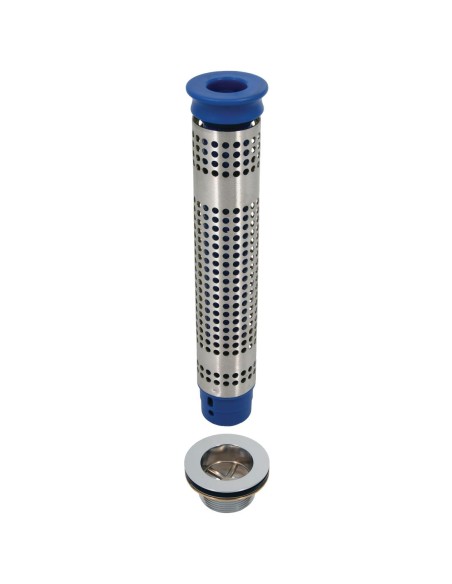 Bonde 70mm avec tube de surverse et filtre - 250mm