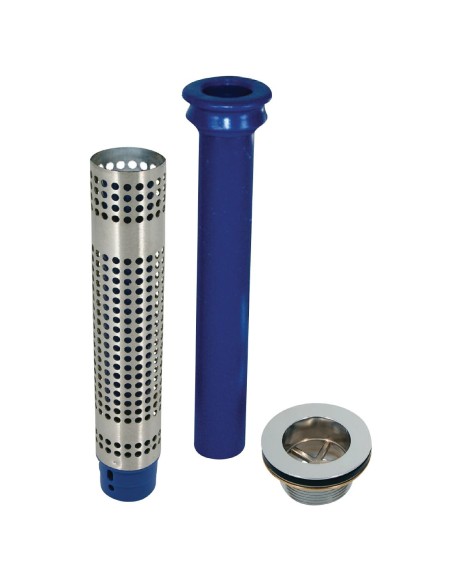 Bonde 70mm avec tube de surverse et filtre - 250mm