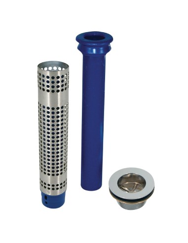 Bonde 70 mm avec tube de surverse et filtre - 300 mm