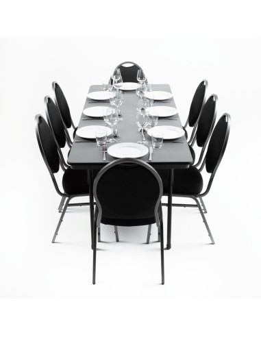 Table pliante grise ABS Bolero 1830mm - Banquet