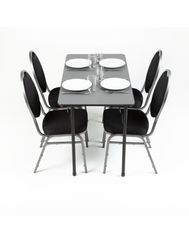 Table pliante gris Bolero 1220mm - Durable et stable