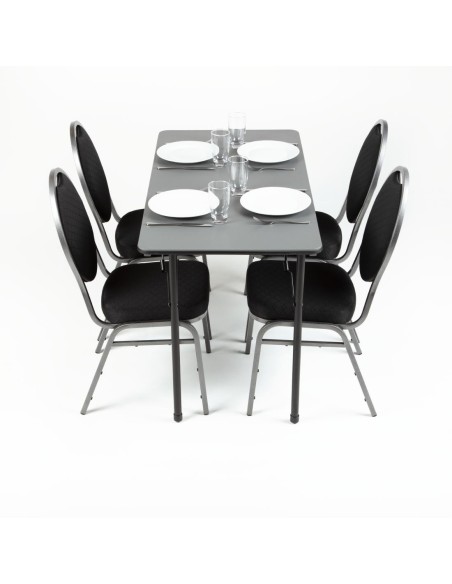 Table pliante gris Bolero 1220mm - Durable et stable