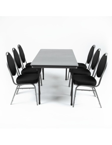 Table pliante gris ABS Bolero 1520mm - Banquet
