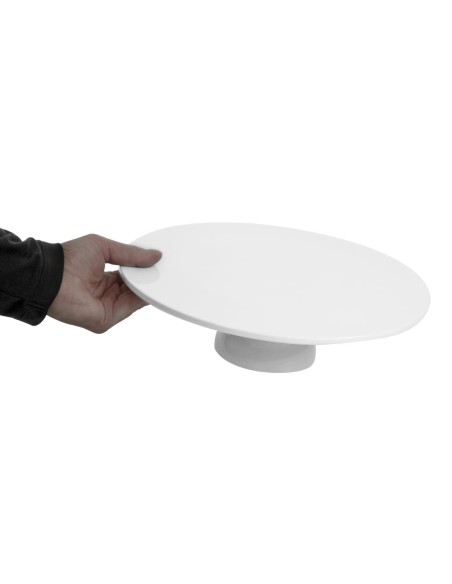 Plat à gâteau sur pied en porcelaine 330 mm - Sans Marque