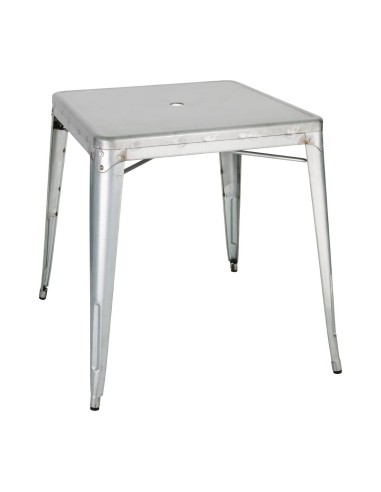 Table carrée Bolero Bistro 668 mm - acier gris