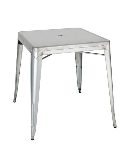 Table carrée Bolero Bistro 668 mm - acier gris