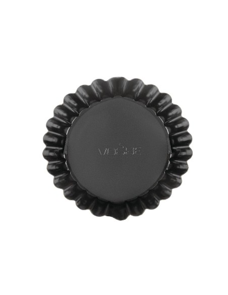 Moule à quiche cannelé profond antiadhésif Vogue 100mm - Acier carbone