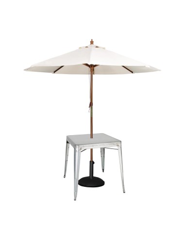 Table carrée Bolero Bistro 668 mm - acier gris