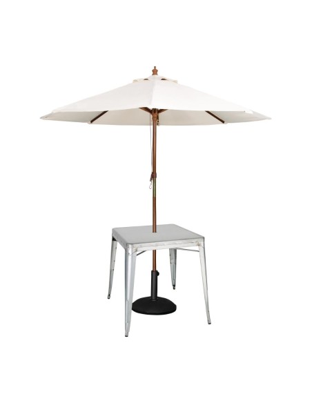 Table carrée Bolero Bistro 668 mm - acier gris