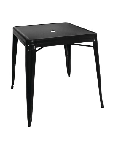Table carrée Bolero Bistro 668 mm - Acier noir
