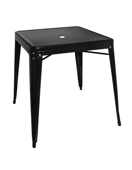 Table carrée Bolero Bistro 668 mm - Acier noir