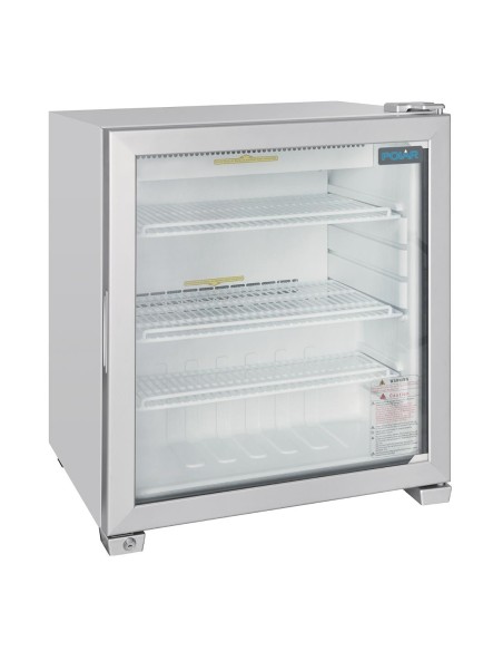 Vitrine négative de comptoir Polar Série G - 90L, LED, verrouillable