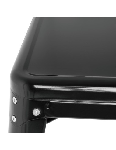 Table carrée Bolero Bistro 668 mm - Acier noir