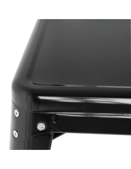 Table carrée Bolero Bistro 668 mm - Acier noir