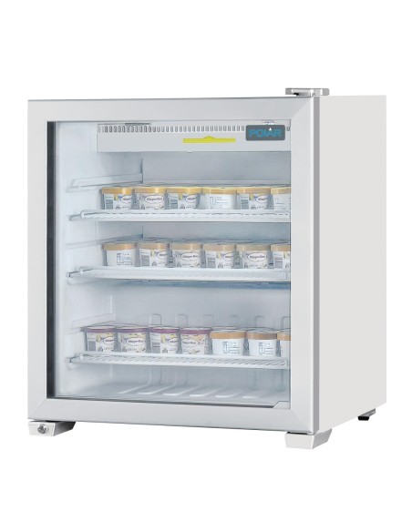 Vitrine négative de comptoir Polar Série G - 90L, LED, verrouillable