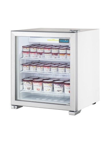 Vitrine négative de comptoir Polar Série G - 90L, LED, verrouillable