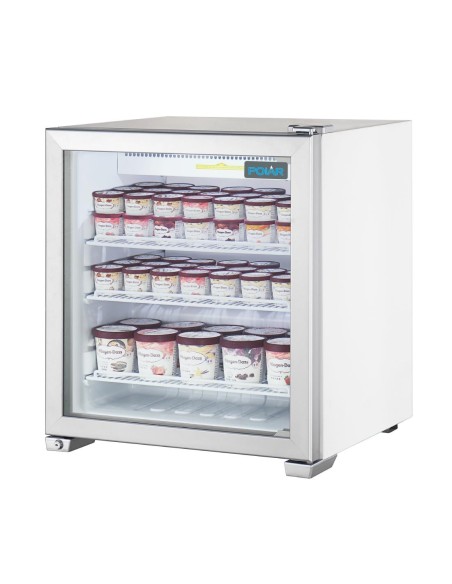 Vitrine négative de comptoir Polar Série G - 90L, LED, verrouillable