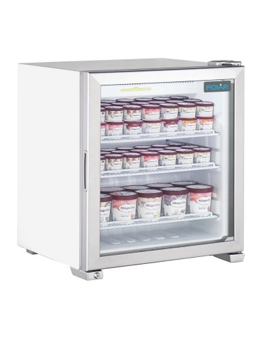 Vitrine négative de comptoir Polar Série G - 90L, LED, verrouillable