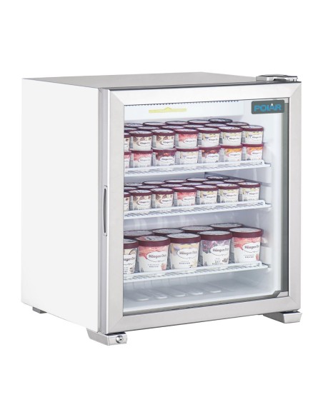 Vitrine négative de comptoir Polar Série G - 90L, LED, verrouillable