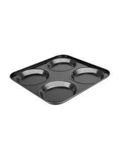 Plaque antiadhésive 4 moules ronds Vogue - 235x235 mm