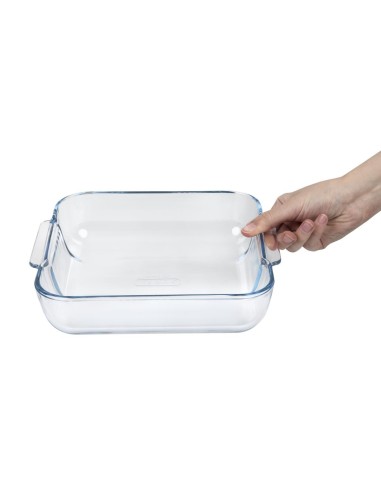 Plat carré en verre Pyrex 210 mm - 2 L