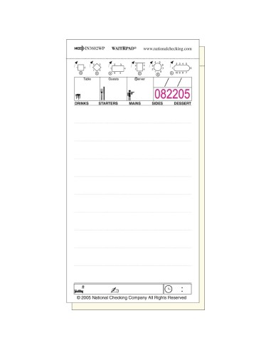 Carnets de commande autocopiants WaitRpad - lot de 10