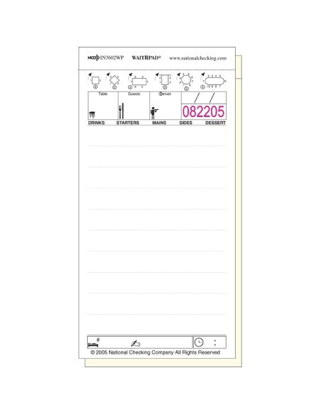 Carnets de commande autocopiants WaitRpad - lot de 10