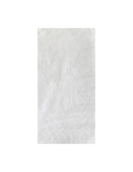 Serviettes de table blanches Fasana 400mm pliage 1/8 - lot 1000