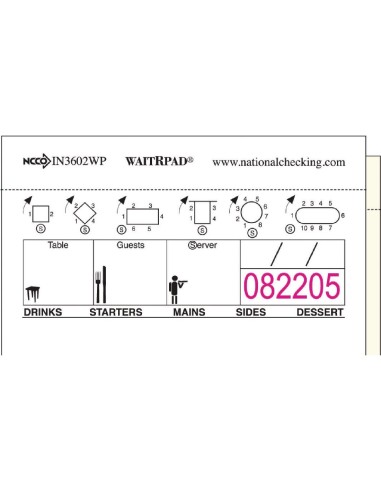 Carnets de commande autocopiants WaitRpad - lot de 10