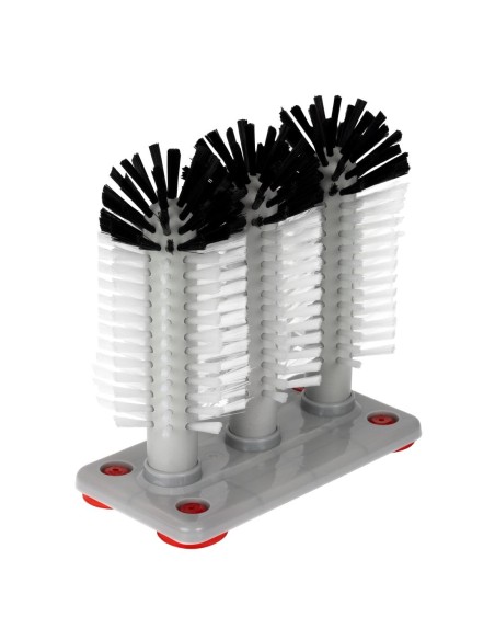 Brosse à verres triple Jantex - Nettoyage manuel efficace