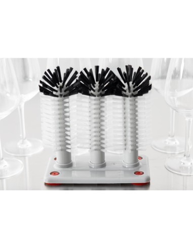 Brosse à verres triple Jantex - Nettoyage manuel efficace