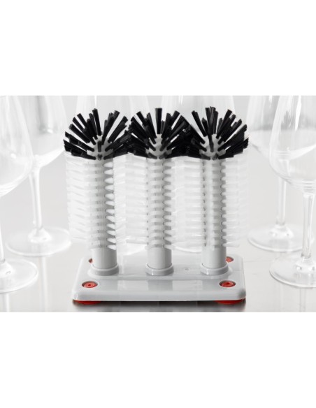 Brosse à verres triple Jantex - Nettoyage manuel efficace