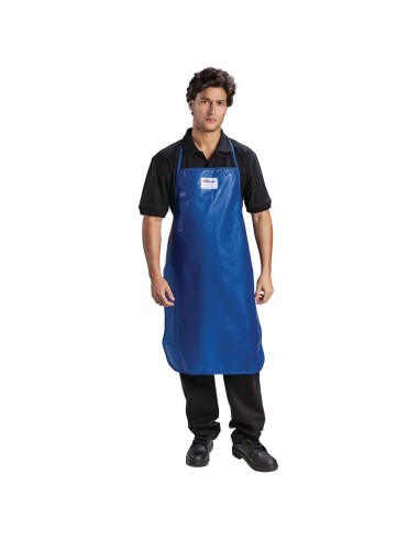 Tablier bavette Burnguard QuicKlean bleu - 640x930 mm