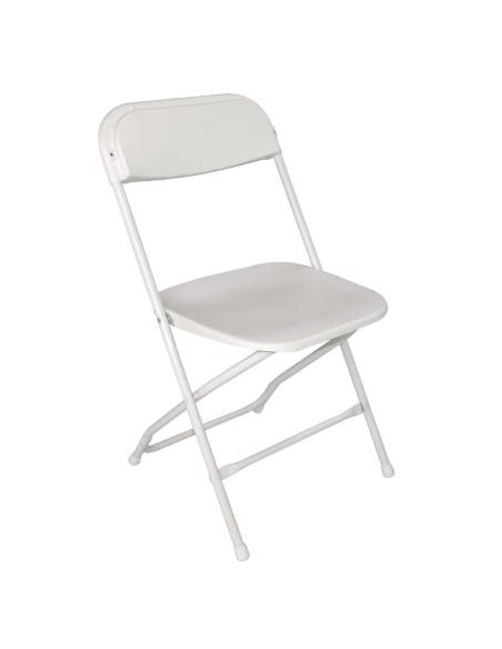 Chaises pliantes Bolero blanches - lot de 10