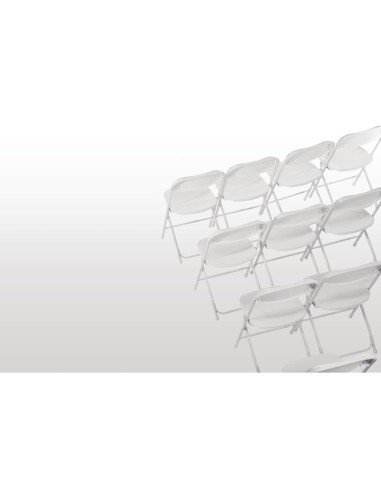 Chaises pliantes Bolero blanches - lot de 10