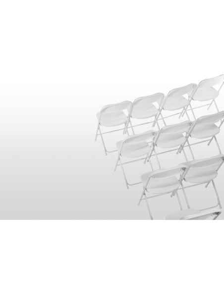 Chaises pliantes Bolero blanches - lot de 10