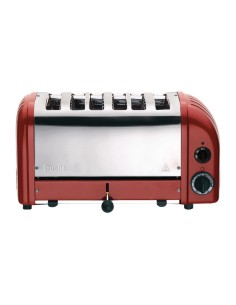 Grille-pain 6 tranches rouge Dualit Vario 60154 - 3kW 2