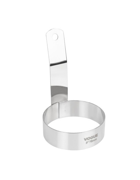 Cercle à œuf Vogue 75 mm - Manche long - Inox