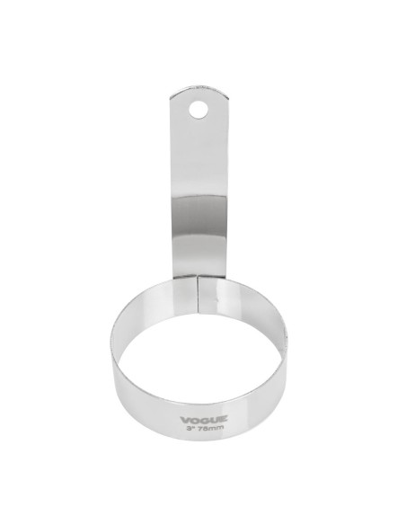 Cercle à œuf Vogue 75 mm - Manche long - Inox